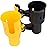 ROBOCUP, (Yellow & Black), Patented Boat Cup Holder, Clamp on Portable Storage Caddy Securely Holds 2 Drinks, Fishing Poles, Tools, Marine Gear | Perfect for Boating, Beach Umbrellas, Golf Carts