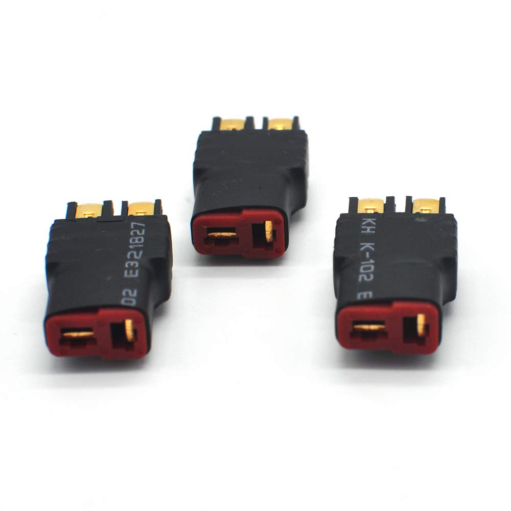 60A T-connector T-Dean Male To TRX Female Adapter For LiPo Batteries – 60A,  12AWG, 9cm RC Cable RC Battery Adapter