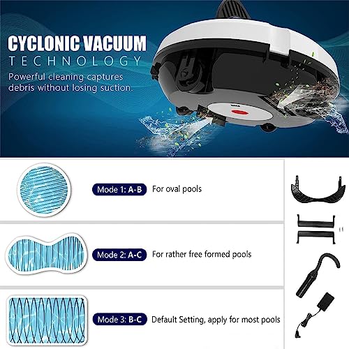 SACLMD Swimming pool hoover,rechargeable automatic pool cleaning robot,wireless intelligent cleaning underwater cleaning suction unit - 3