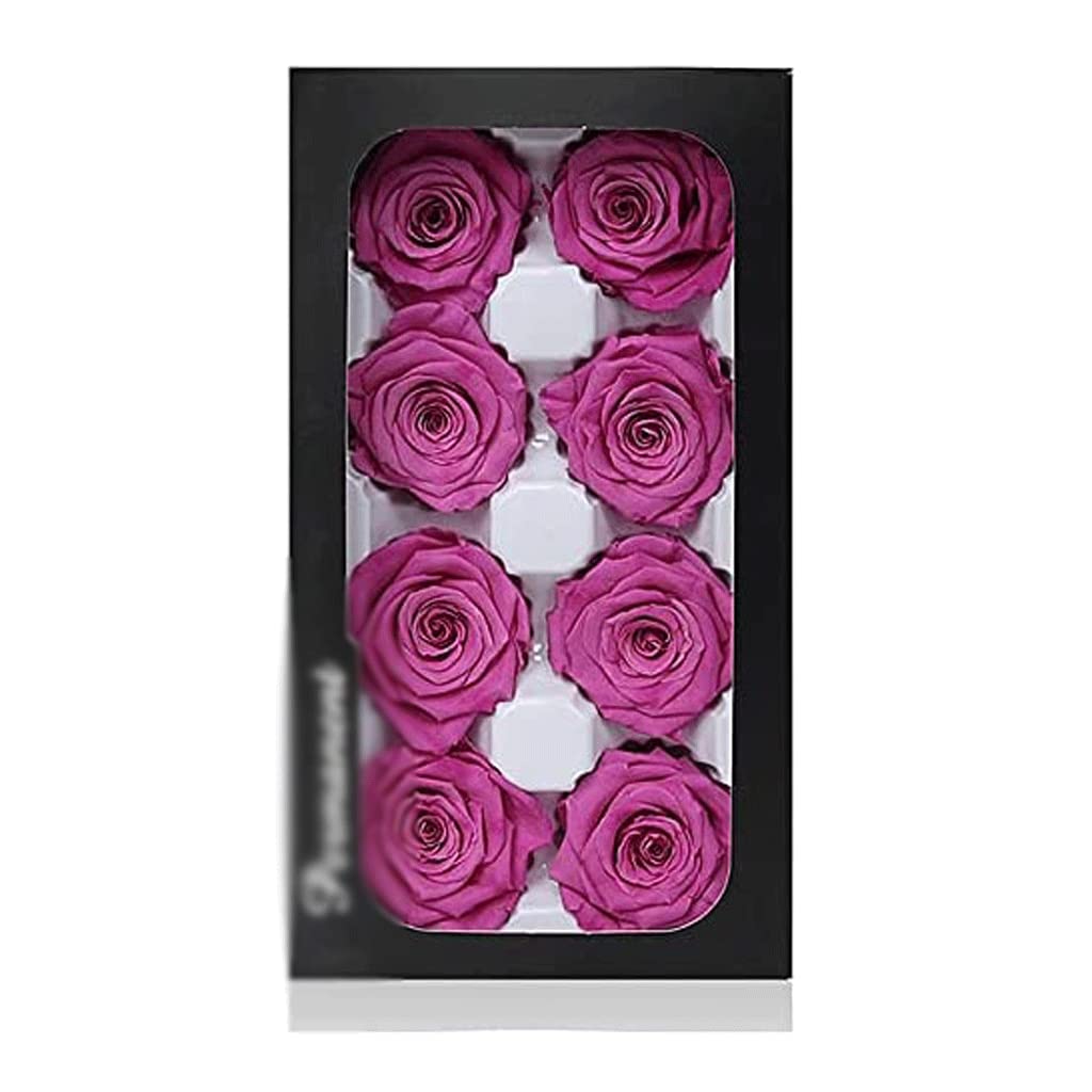 Fleurs artificielles roses séchées boîte de 8 pour décoration sans entretien maison