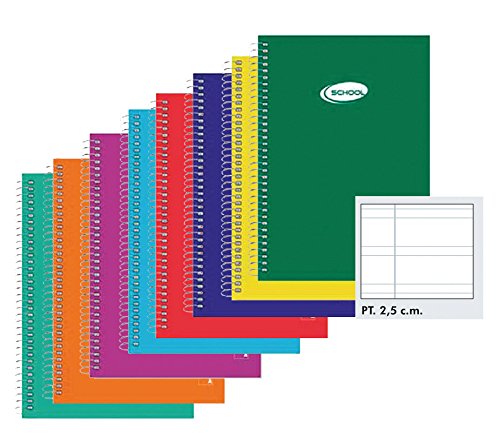 pacsa 16430 Pack 10 Notebooks 60 g, Size 1/4, 80 Sheets pautadas