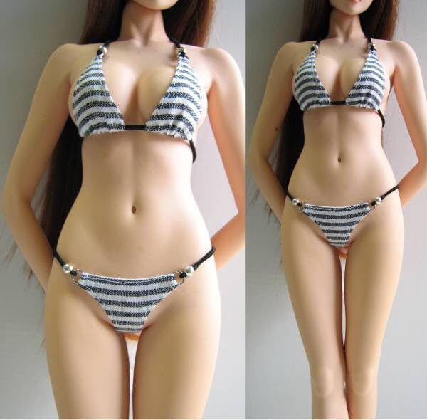 Ensemble bikini AMITD bleu foncé pour figurine féminine au 1/6