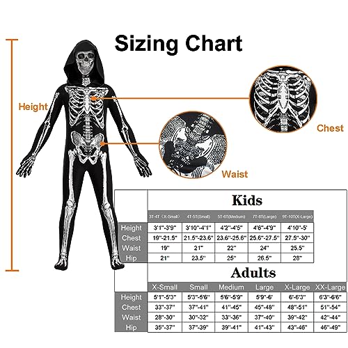 Disfraz Jumpsuit Unisex Negro y Blanco Halloween miniatura 4