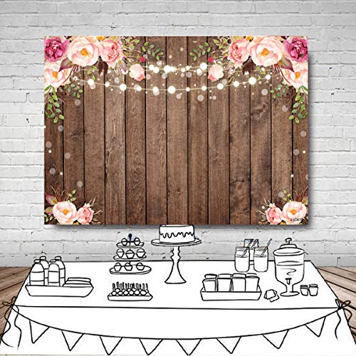 Sensfun fondo floral rústico 7x5ft para fotografía miniatura 3
