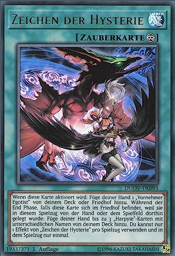 Zeichen der Hysterie DUOV-DE093 Ultra Rare Deutsch Boosterfrisch 1. Auflage - Duel Overload - mit ReCollectibles-Versandschutz - für Yu-Gi-Oh!