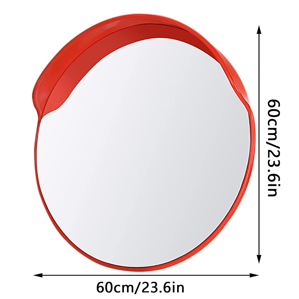 Specchi convessi, Specchio di Sicurezza for vialetto grandangolare da 24 Pollici, Montaggio a Parete, Specchio for Angolo cieco, antirottura