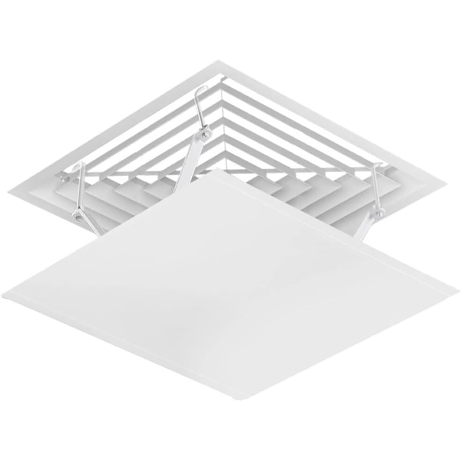 KISDFOND AC air Deflector, Ceiling AC air Outlet Distributor, Adjustable air flow Deflector, Square Ceiling vent Deflector Baffle with hook for Central AC