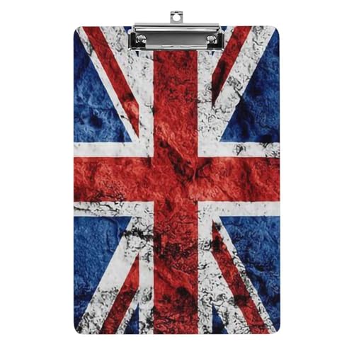 イギリス国旗 A4 クリップボード バインダークリップ クリップファイル ファイルボード スケッチボード カルテ記入用 下敷き 書類整理 メモ帳 保管 オフィス用品 用箋ばさみ 用箋挟み 多機能 シンプル 便利