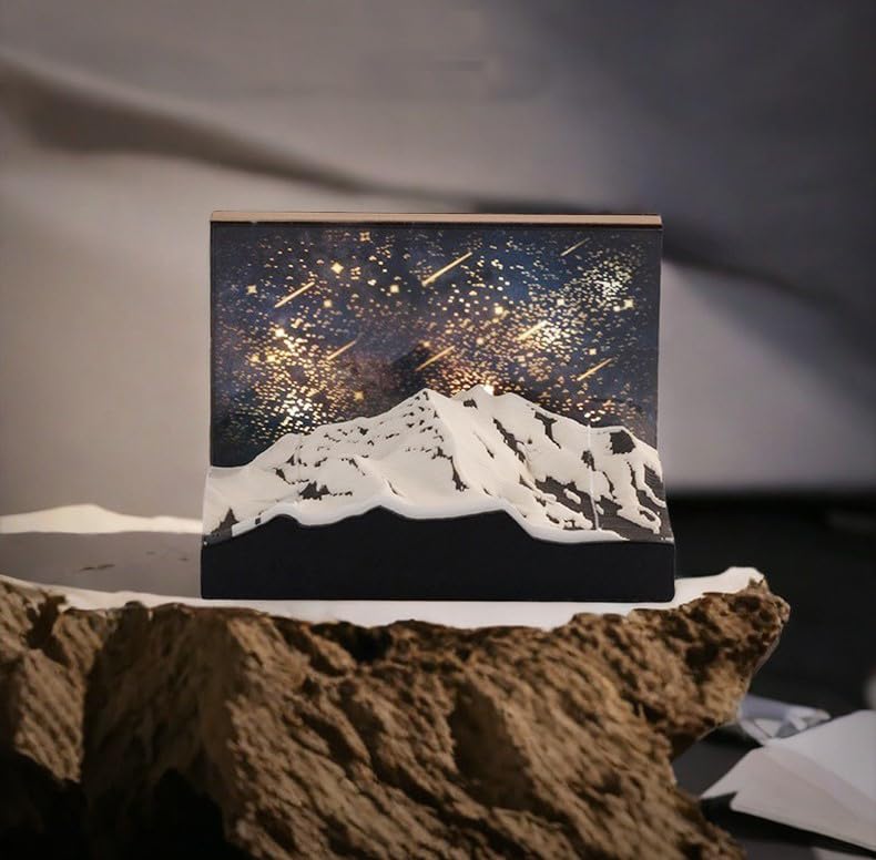 Kalendarz 3D 2025, Mt. Everest 3D, kreatywny kalendarz biurkowy do samodzielnego wykonania, notatki, papierowy kalendarz, dekoracja na biurko, rzeźba, prezent, szkoła, dom, biuro