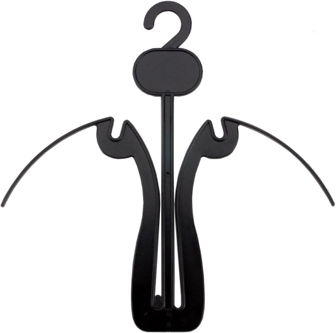 NAHANCO Plastic Sandal Hangers 7 1/4", Black (Pack of 100)