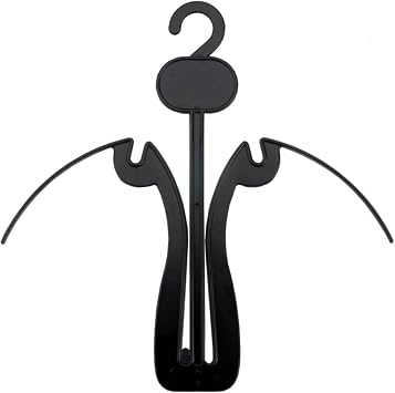 NAHANCO Plastic Sandal Hangers 7 1/4", Black Pack of 100