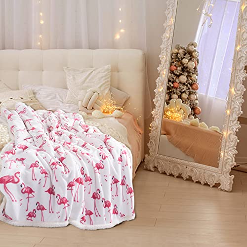 Rhf Flamingo Gifts For Women Fuzzy Blanket, Plush Blanket,Fluffy Blanket,Bed Throw Blanket Gifts For Girls Cozy Gifts For Men, Kids Blanket,Bedroom Decor (Throw),Pink #TOP1