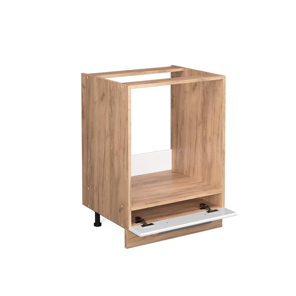 Vicco Herdumbauschrank Fame-Line, Weiß Hochglanz, 60 cm ohne Arbeitsplatte, zur Kombination mit weiteren Modulen der Fame-Line Serie