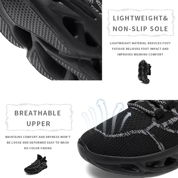 Image of Mens Running Walking Tennis Shoes Mens Casual Fashion Gym Hiking Shoes for Men Sneakers Work Breathable Comfortable Lightweight