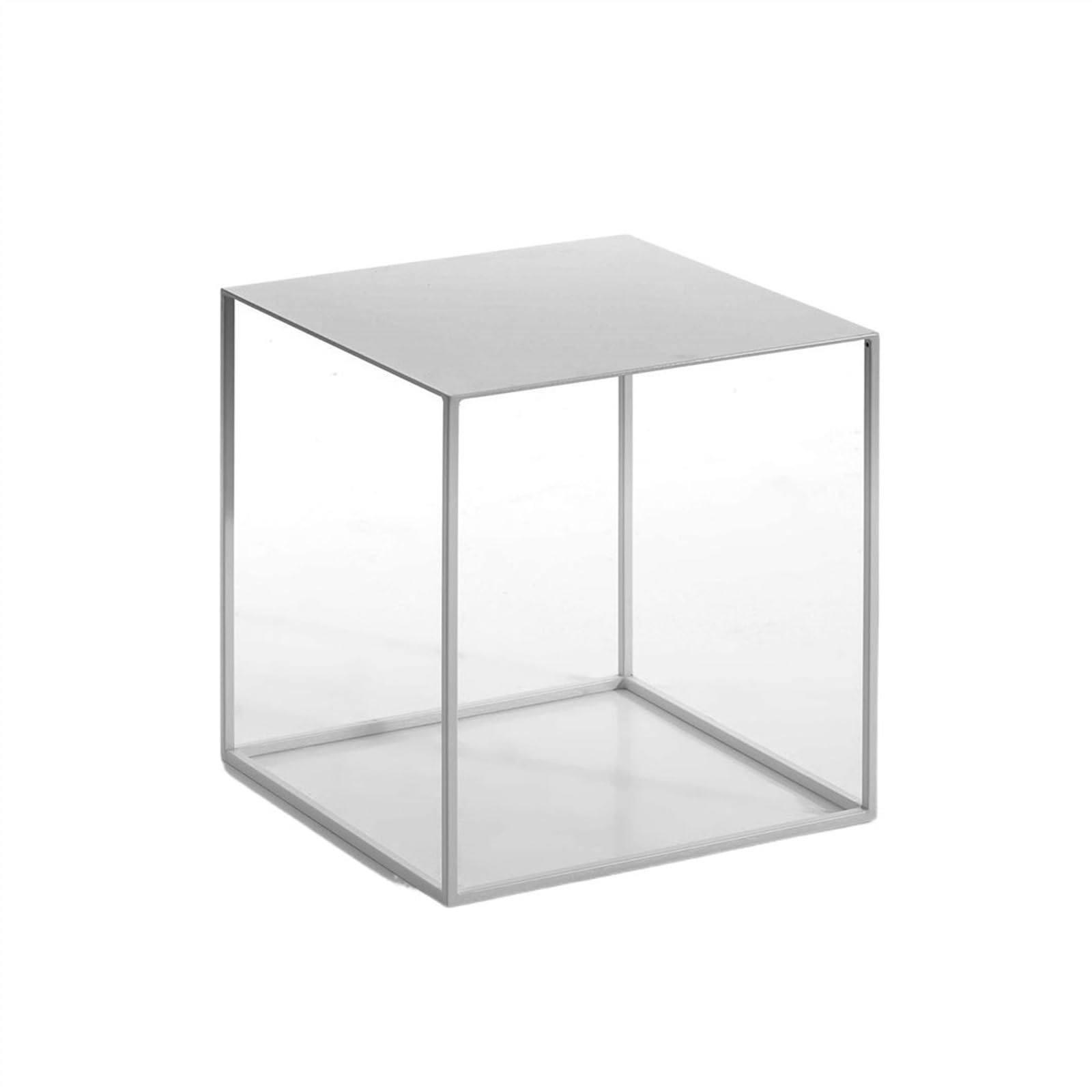 Petite table basse en métal blanc pour optimiser l'espace