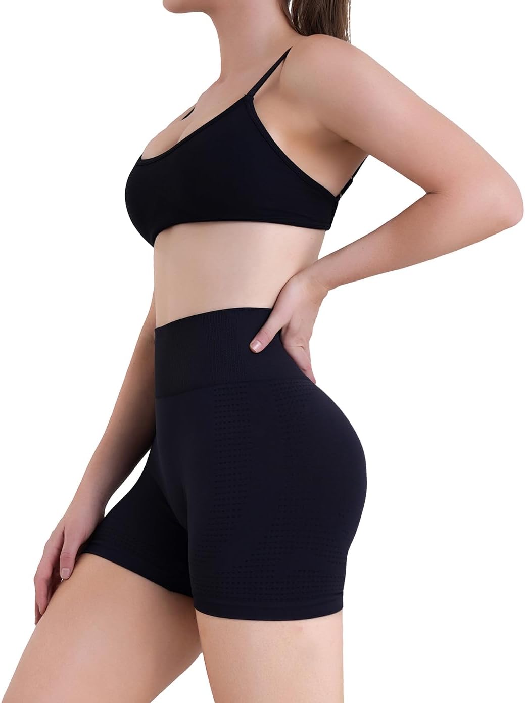 Sunzel Women's Hidden Scrunch Butt Lifting Biker Shorts with Tummy Control - Mesh Breathable Yoga Shorts for Workout,Running - Image 5