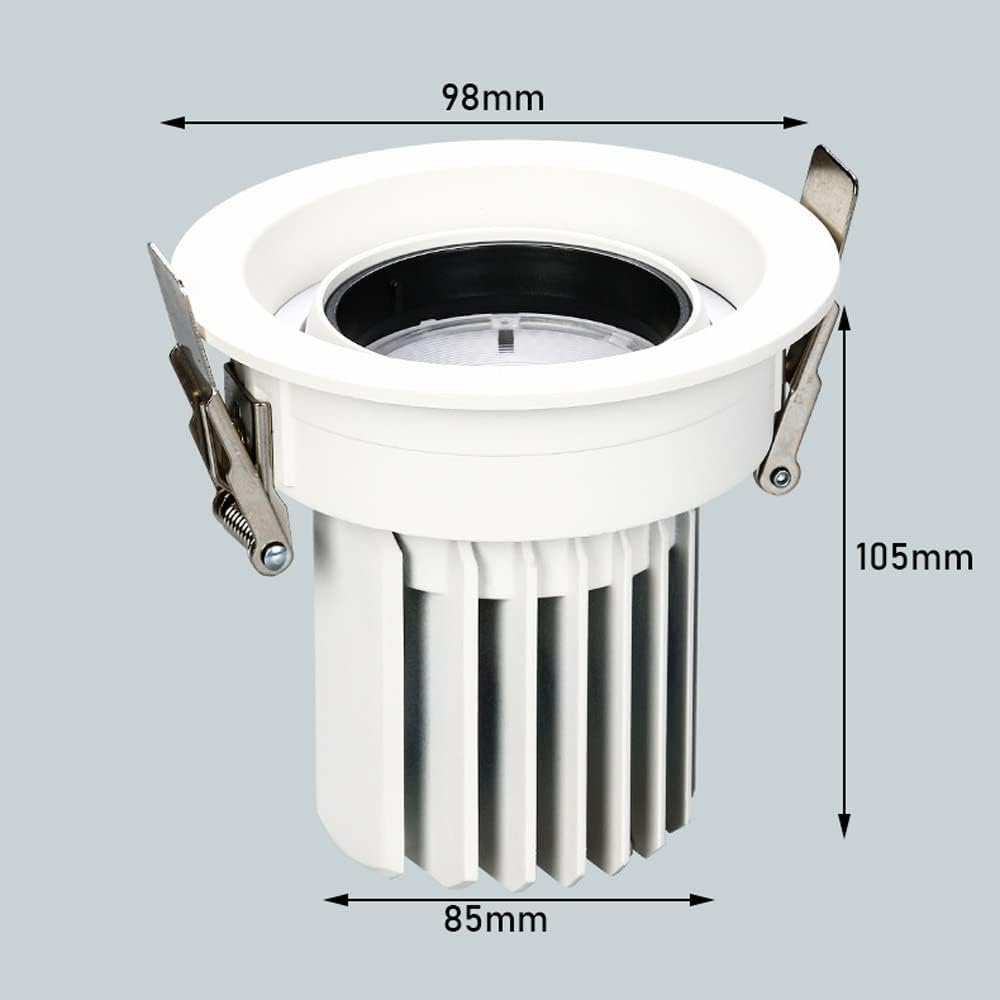 Downlights Ceiling,Recessed Downmatt White Ceilings - 10W 800Lm Warm White 3000K 85Mm Cut Hole Spot- Ip20Ed Accent Lamps 2 Pack