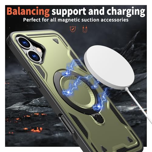 Coque iPhone 16 Plus avec anneau de support 360 et béquille invisible