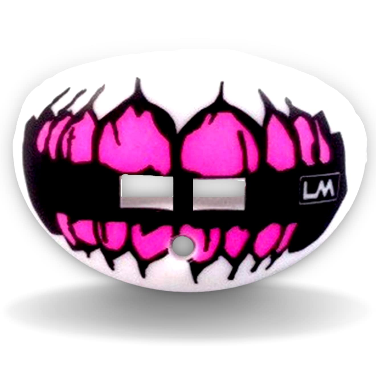 LOUDMOUTHGUARDS Pacifier Lip Protector Mouthguard (Skull Teeth - Pink)