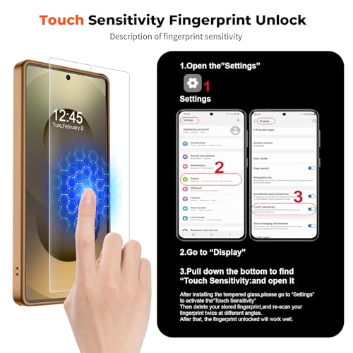 Image of SUPFINE Magnetic for Samsung Galaxy S25 Ultra Case with Screen Protector, (Built-in Magnets) (Military Grade Drop Protection) Slim Translucent Shockproof Phone Case,Brown