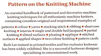 Pattern on the knitting machine 071345914X Book Cover