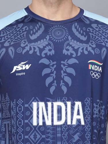 Shiv Naresh Men's Regular Fit T-Shirt (23JSWAG001.4-L_Navy L
