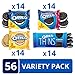 OREO Cookies Variety Pack, OREO Original, OREO Golden, OREO Double Stuf & OREO Thins, 56 Snack Packs