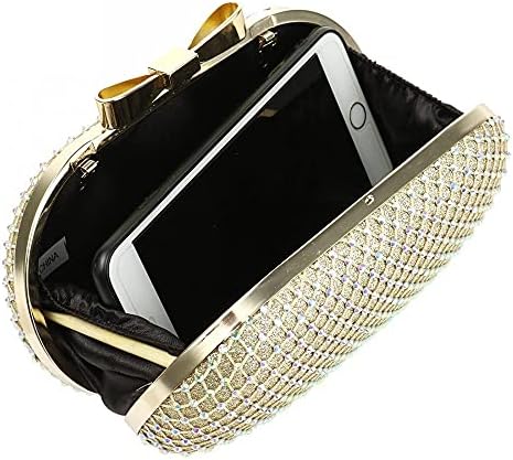 Womens Clutch Evening Bags, Elegant Crystal Evening Clutch Purse Eye Catching Purse for Wedding Party Cocktail