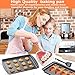 EALEK Small Baking Sheet 2 Pack 9.5 x 7 Inch, FDA Nonstick Toaster Oven Tray, Dark Grey, Small Cookie Sheet for 1 or 2 Person