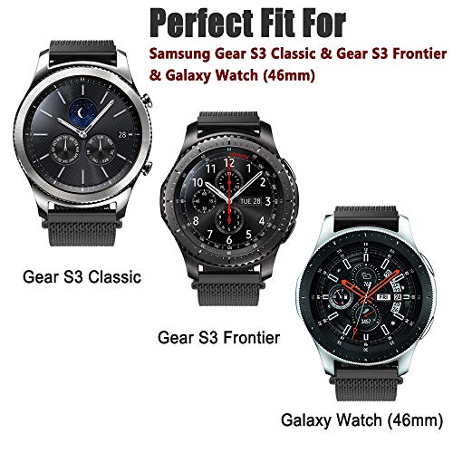 DEALELE Compatible para Galaxy Watch 46mm, 22mm Malla Metálica de ...