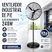 Imagen de Bilake Ventilador de Pie Industrial Tormenta Metal