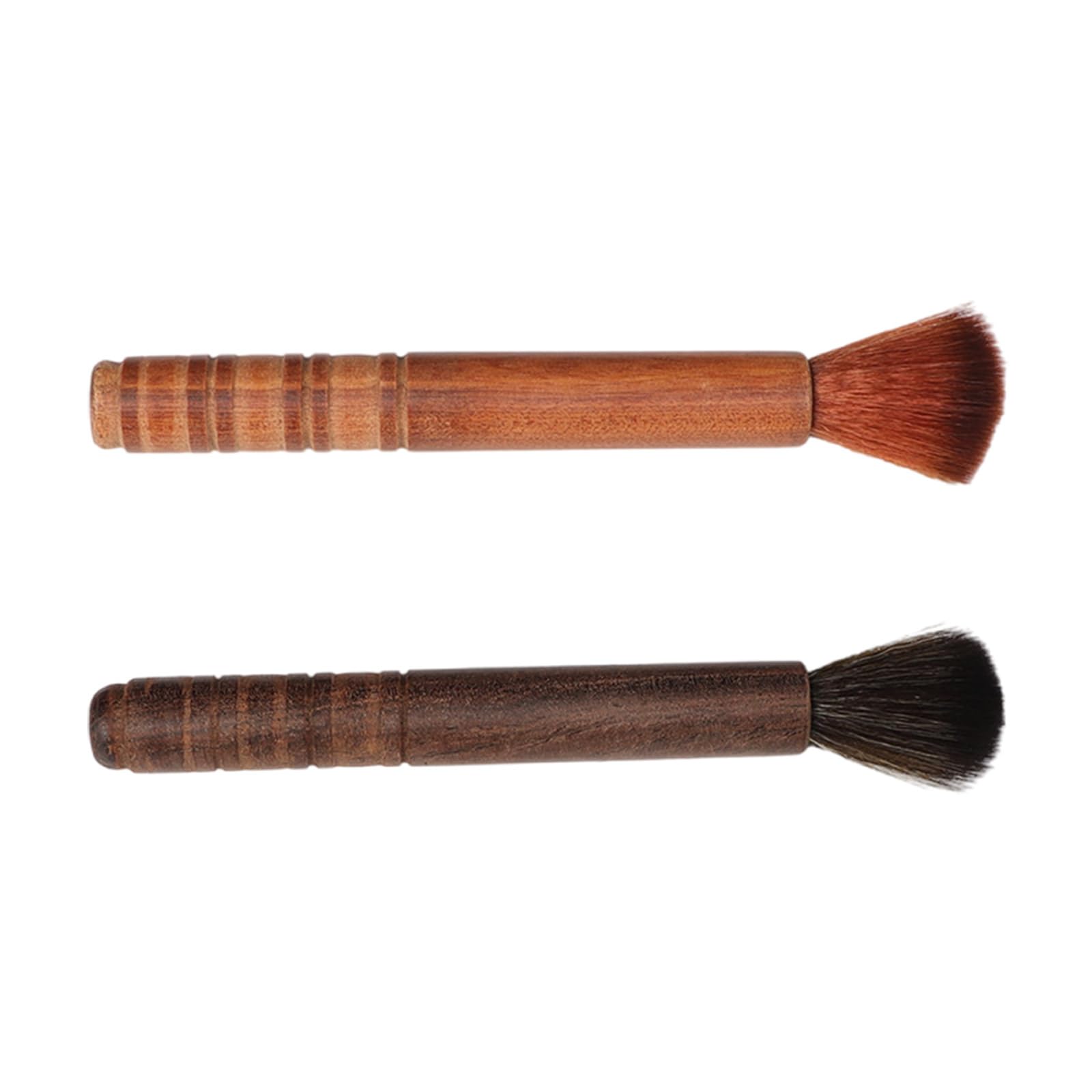 Kalttoy 2pcs Ebony Teapot Cleaner with Soft Bristles Ergonomic Handle Teas Dusting Tool Cleaning Brush for Coffee Machine Teas Ceremony Cleaning Brush