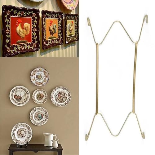 Colgadores de platos para pared antirrayaduras con resorte tensor para evitar caídas 3