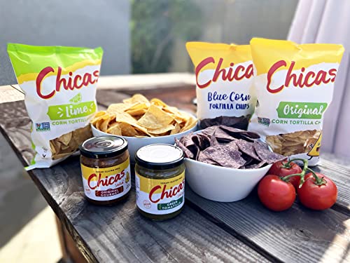 Chicas Corn Tortilla Chips - Vegan, Gluten Free, No Trans Fat, 8 Oz. Bag, 8 Pack – Tortilla Chips For Dips, Spreads, Salsa, Nachos & More #TOP5