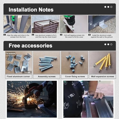 Weatherproof Steel Air Conditioner Fence Screen | Louvered Grille Covers for Outdoor Units | Freestanding Enclosure for AC & Garbage | Gray, 100x50x70cm