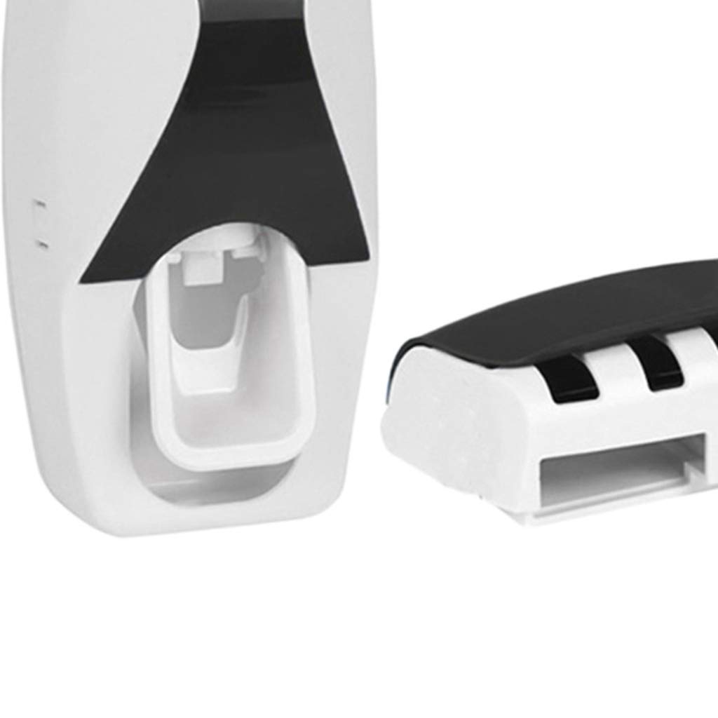 Auto Automatic Toothpaste Dispenser Toothbrush Holder Set Black-picture-12