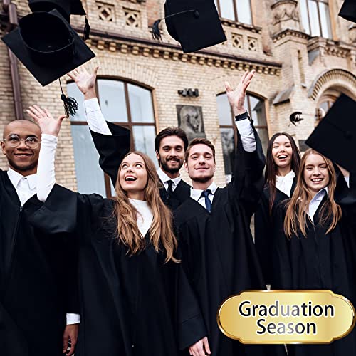 BOOSHMall Bachelor Hut, Abschluss Hut Doktorhut Graduation Hat Absolventenkappe Bachelor Absolventenhut für Abschlussfeiern vom Studium, Abitur, Hochschule, Universität - Schwarz