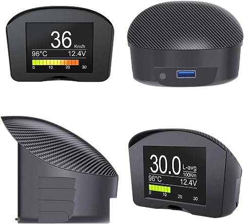 Autool X50 PLUS Multi-Function Car OBD Smart Digital Meter & Alarm Fault Code Water Temperature Gauge Digital Voltage Speed Meter Display Support 12V OBDII Diesel Vehicles