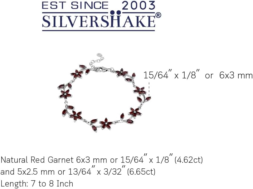 Silvershake White Gold Plated 925 Sterling Silver Flower Leaf 7 to 8 Inch Adjustable Bracelet