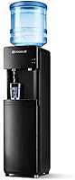 Artisthand 5 Gallon Top Load Hot Cold Water Cooler Dispenser - Slim Energy Saving Black with Child Safety Lock for Home Office
