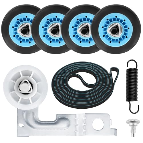 Upgraded Sam-Sung Dryer Roller Repair Kit DC97-16782A for Samsung Dryers DV45H7000EW/A2 DVE50R5400V/A3 DV42H5000EW/A3 DVE50R5200W/A3 DV40J3000EW/A2 DVE50M7450W/A3 DVE45R6100C/A3 DV48H7400EW/A2
