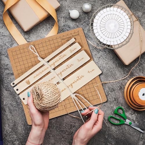 Tablero de macramé de corcho para tejer cómodamente tus pulseras en casa 8