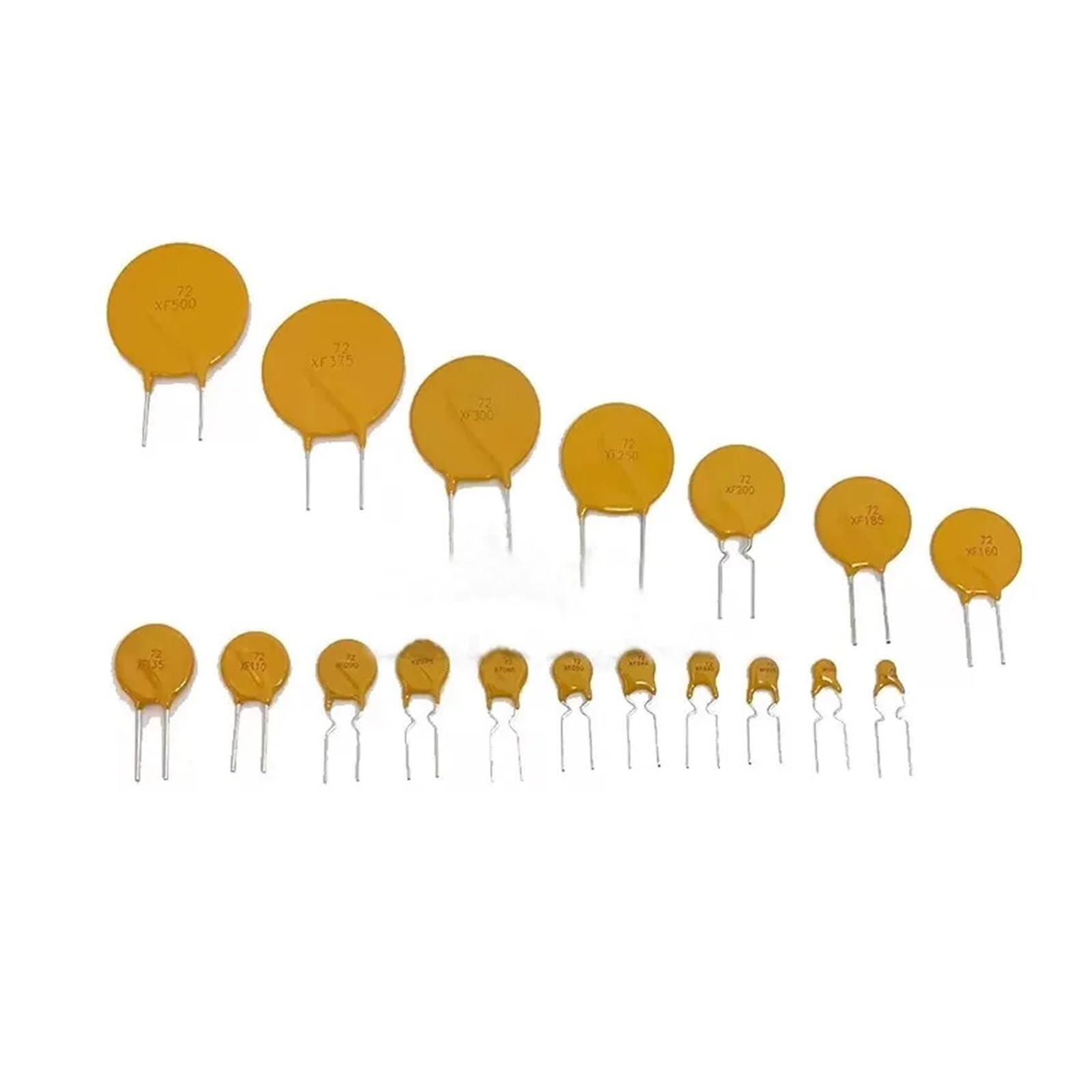 Fusible cerámico de acción rápida, 10 fusibles autorrecuperables RXEF005-RXEF500 RXEF030 RXEF050 72V 60V 0.05A-5A(72V .05A .05)(72V 0.2A 020)