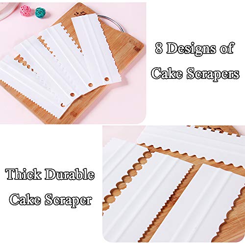 Mwellewm C19 4 Pcs/Set Cake Scraper Decorating Plastic Sawtooth Comb Mousse Butter Cream Cake Edge Tools Plastic Sawtooth Cake Icing Smoother Kitchen Baking Cake Edge Diy Tool thumb #5