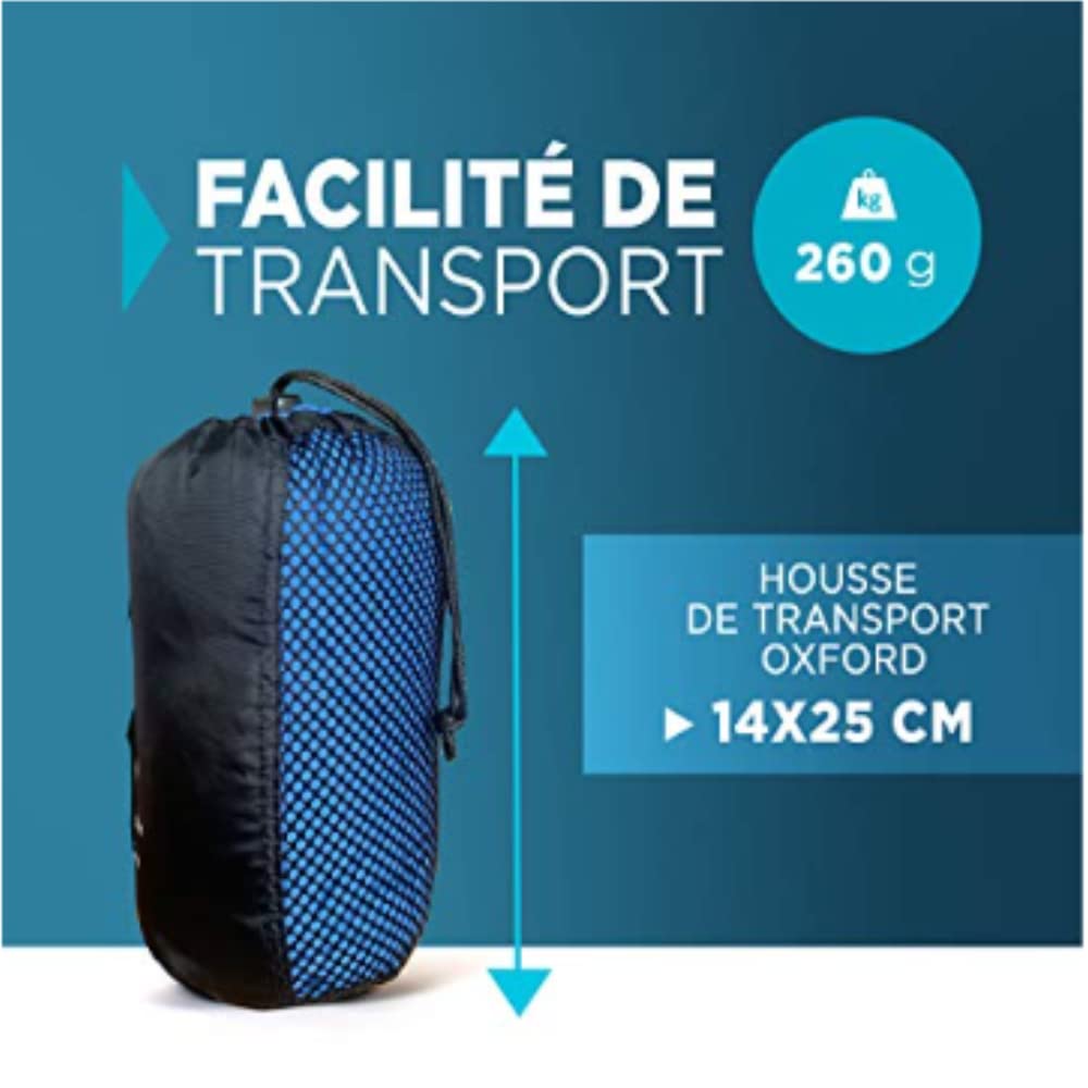 Lestra Outdoor – poduszka Rando - ściśnięta poduszka turystyczna – lekka i wygodna – 50% puch kaczki – 45 x 35 – 260 g szary jeden rozmiar - produkcja francuska, Szary, 1 Unité (Lot de 1), outdoor