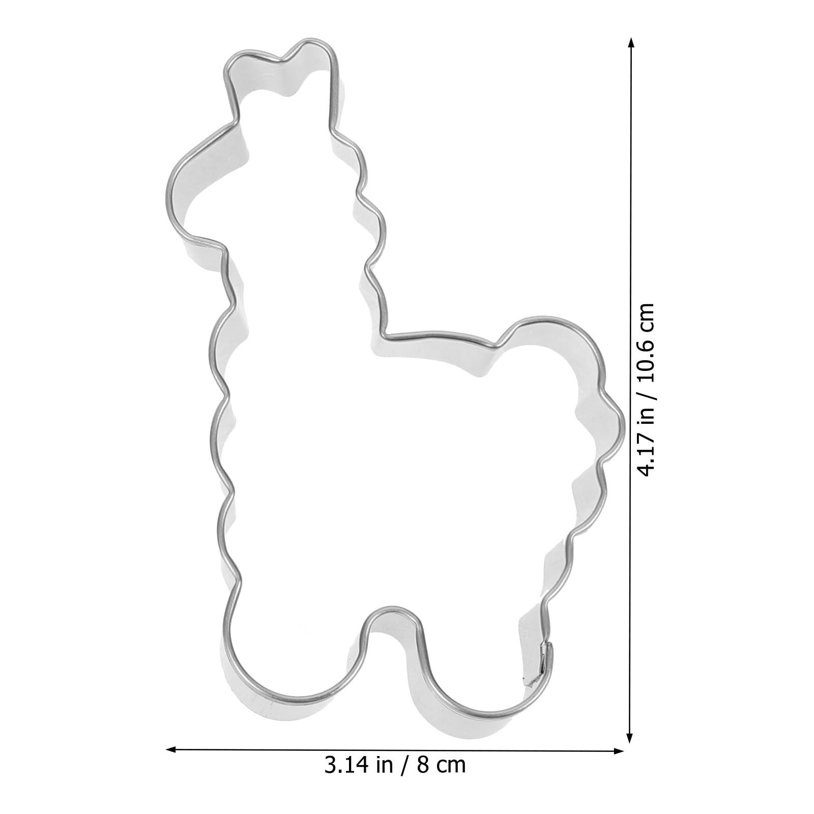 SECFOU Ausstechformen Keksausstecher in Alpaka Form aus Edelstahl 4 Stück zum Plätzchen Backen für Teig und Fondant für Selbstgemacht und Thanksgiving Day