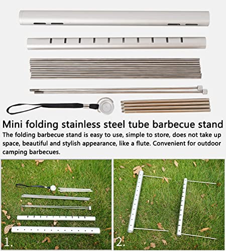 Filet de barbecue portable et propre pour cuisson en rando - 6