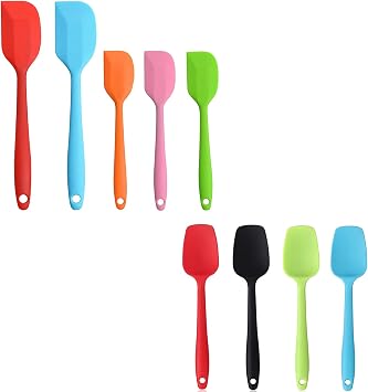 Silicone Spatula Set, Heat Resistant, Flexible, Easy to Clean, Dishwasher Safe, Perfect for Cooking & Baking