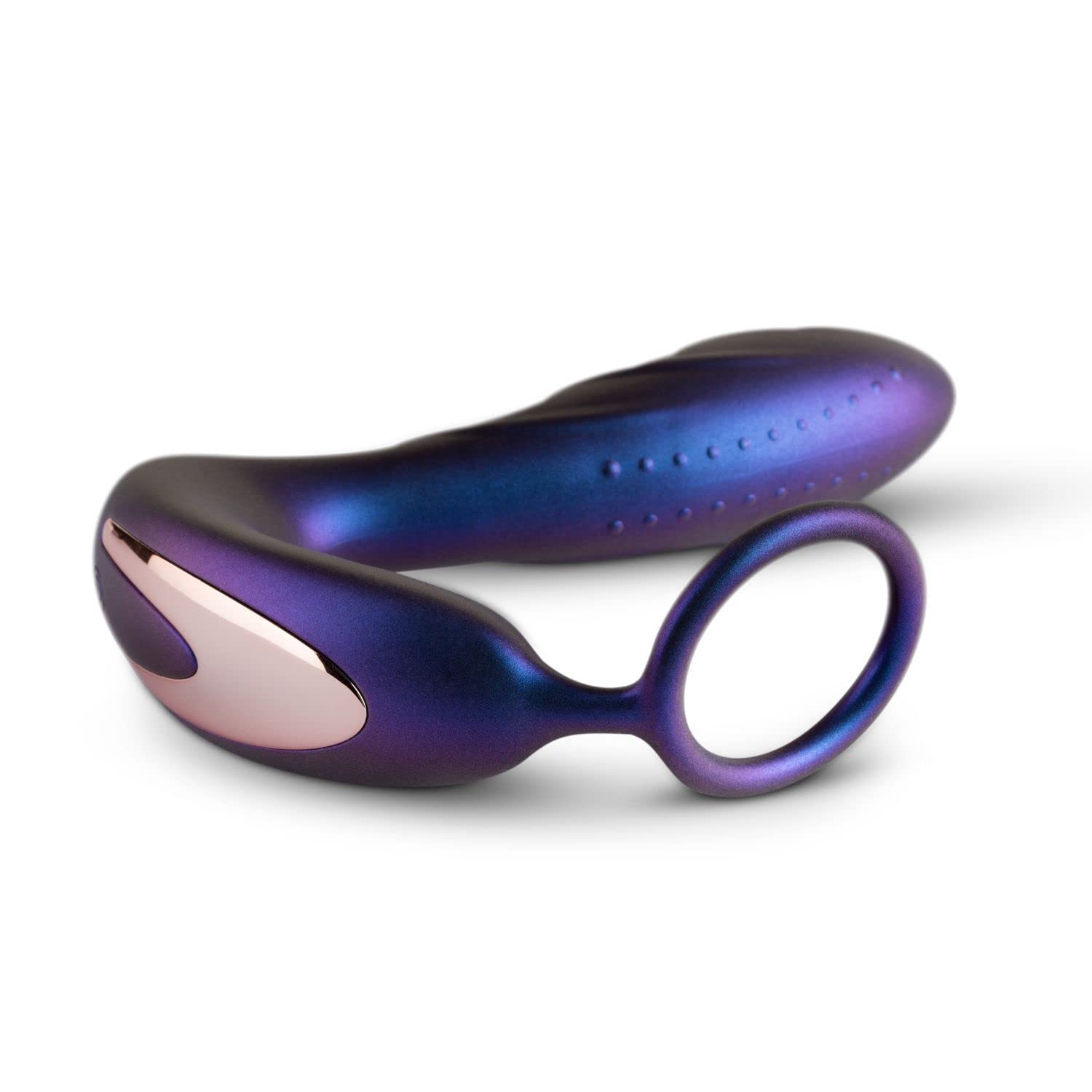 Hueman Black Hole Vibratore Anale con Cockring, Vibratore Anale con Telecomando Wireless, Stimolazione della Prostata e un'Erezione dura e Lunga, Lunghezza Inseribile 11cm, Viola