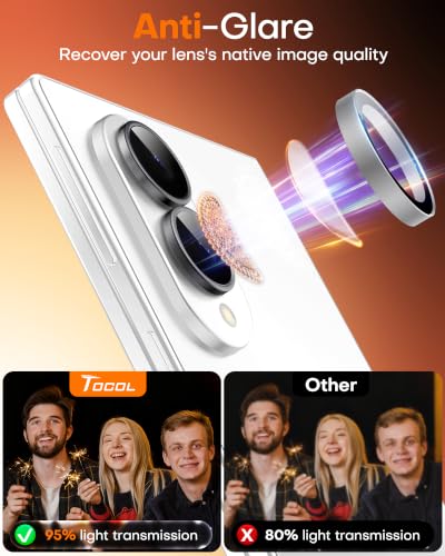 Image of TOCOL 2 Pack for Samsung Galaxy Z Fold 8 Camera Lens Protector